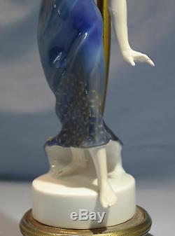 Rosenthal Art Deco Painted Porcelain Figure Of Naked Young 
