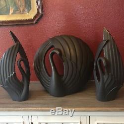 1 LARGE Black Swan By Haeger Pottery Reversible #6042 Shipping Now Available