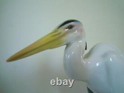 10.50 Art Deco Hutschenreuther-rosenthal Porcelain Heron Egret Bird Figurine