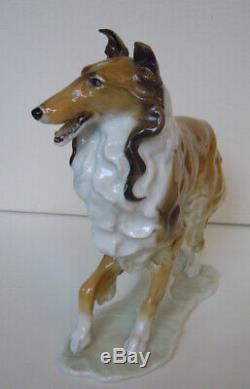 11 ART DECO HUTSCHENREUTHER-ROSENTHAL ROUGH COLLIE DOG PORCELAIN FIGURINE Lassi