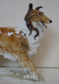 11 ART DECO HUTSCHENREUTHER-ROSENTHAL ROUGH COLLIE DOG PORCELAIN FIGURINE Lassi