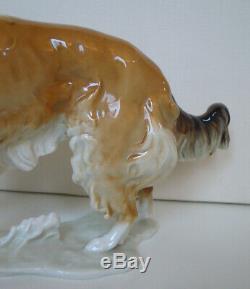 11 ART DECO HUTSCHENREUTHER-ROSENTHAL ROUGH COLLIE DOG PORCELAIN FIGURINE Lassi