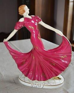 11 Lovely Antique Art Deco Porcelain Moriyama Japan Dancing Lady Figurine