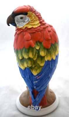 11 Rosenthal Porcelain Deco Ara Parrot Macaw on Trunk Sculpture