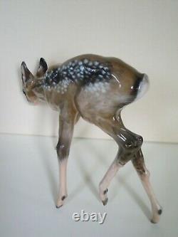 12 Art Deco Rosenthal Porcelain Figurine Roe Deer Fawn #1775 F Heidenreich Rare