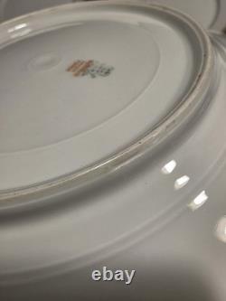 12 Limoges Gold Encrusted/Green 9.6 inch Dinner Plates WmGuerin & Co France