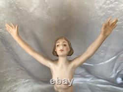 13 ART DECO HUTSCHENREUTHER-ROSENTHAL FIGURINE NUDE GIRL SUN CHILD Karl Tutter