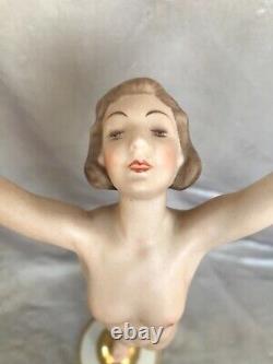 13 ART DECO HUTSCHENREUTHER-ROSENTHAL FIGURINE NUDE GIRL SUN CHILD Karl Tutter