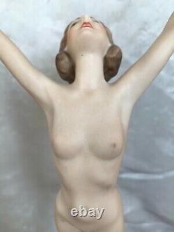 13 ART DECO HUTSCHENREUTHER-ROSENTHAL FIGURINE NUDE GIRL SUN CHILD Karl Tutter