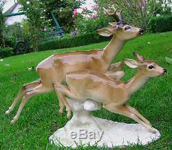 14 HUTSCHENREUTHER-ROSENTHAL Art Deco ROE DEER DOE + ROEBUCK Porcelain Figurine