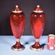 14 Pair Of Sevres Paul Milet Art Deco Red Porcelain Decorative Urns