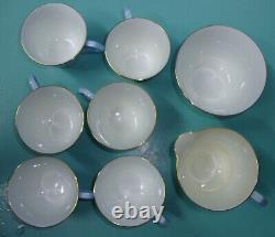 16p Antique Art Deco ROYAL PARAGON Porcelain set CUP SAUCER POT 4 QUEEN MARY