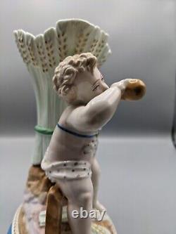 1880s Limoges French Gibus & Redon Porcelain Cherub Vase Figurine 7 Marked