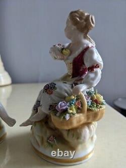 18th Century Antique German Ludwigsburg Porcelain Figurines Little Gardeners 5