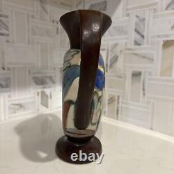 1920's Decorative Antique Belgian Art Deco C M Bergen Ceramic Vase