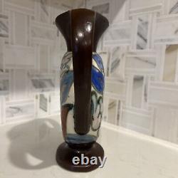 1920's Decorative Antique Belgian Art Deco C M Bergen Ceramic Vase