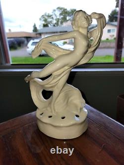 1920s Art Deco Porcelain Cortendorf Nude Dancing Lady Flower Frog