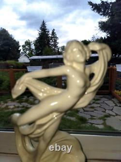 1920s Art Deco Porcelain Cortendorf Nude Dancing Lady Flower Frog