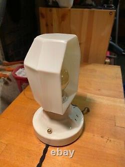 1920s Art Deco Porcelain Wall Sconce over Sink Sconce RARE Milk glass Original