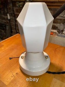 1920s Art Deco Porcelain Wall Sconce over Sink Sconce RARE Milk glass Original