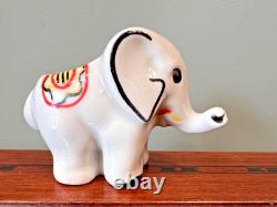 1930 Antique Art Deco German Walter Bosse Pincushion Porcelain Elephant Figurine