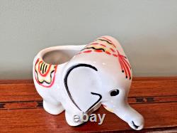 1930 Antique Art Deco German Walter Bosse Pincushion Porcelain Elephant Figurine