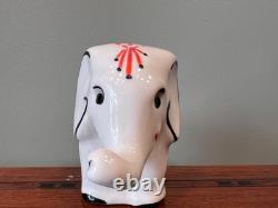 1930 Antique Art Deco German Walter Bosse Pincushion Porcelain Elephant Figurine