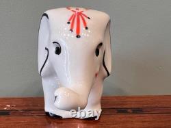 1930 Antique Art Deco German Walter Bosse Pincushion Porcelain Elephant Figurine