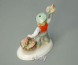 1930 Art Deco German Metzler&Ortloff Porcelain Figurine Boy Street Flower Seller