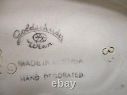 1930 GOLDSCHEIDER SIGNED CLAIRE WEISS ART DECO PRETTY LADY w MUFF FIGURINE 12.5