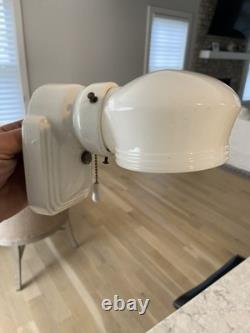 1930's Art Deco Vintage Porcelain sconceBath-Bathroom, REWIRED Excellent