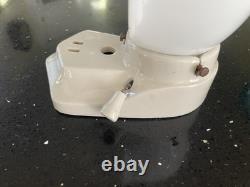 1930's Paulding Art Deco, White Porcelain wall Sconce and Milk Glass Shade