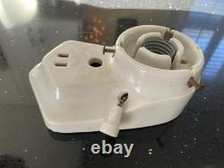 1930's Paulding Art Deco, White Porcelain wall Sconce and Milk Glass Shade