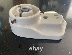 1930's Paulding Art Deco, White Porcelain wall Sconce and Milk Glass Shade