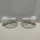 1930's Set Of 2 Art Deco Vintage Porcelain Sconces Good Condition/read Desc