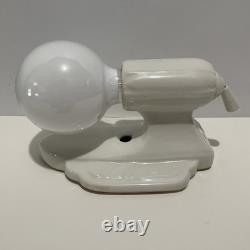 1930's Set Of 2 Art Deco Vintage Porcelain Sconces Good Condition/READ Desc