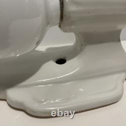1930's Set Of 2 Art Deco Vintage Porcelain Sconces Good Condition/READ Desc