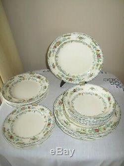 1930`s THE SONGSTER SPODE DINNER SET 6 PERSON SETTING PLUS SERVING PIECES