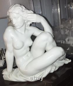 1930s Art Deco Nude Woman Sculpture Figurine Germany Meissen Robert Ullmann 1940