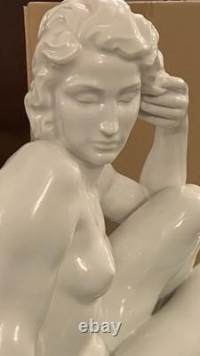 1930s Art Deco Nude Woman Sculpture Figurine Germany Meissen Robert Ullmann 1940