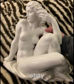 1930s Art Deco Nude Woman Sculpture Figurine Germany Meissen Robert Ullmann 1940