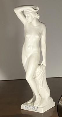 1930s Art Deco Rudolf Kaesbach Rosenthal Nude Woman Statue Figurine Germany