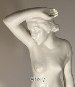 1930s Art Deco Rudolf Kaesbach Rosenthal Nude Woman Statue Figurine Germany