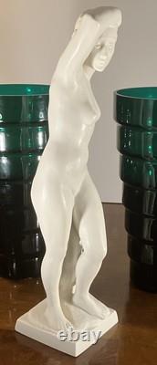 1930s Art Deco Rudolf Kaesbach Rosenthal Nude Woman Statue Figurine Germany