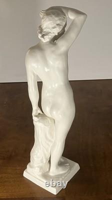 1930s Art Deco Rudolf Kaesbach Rosenthal Nude Woman Statue Figurine Germany