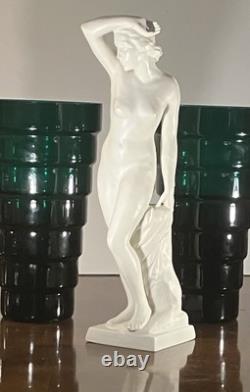 1930s Art Deco Rudolf Kaesbach Rosenthal Nude Woman Statue Figurine Germany
