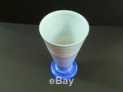 1930s Art Deco Shelley Harmony Vase Made In England / Double Blue Colourway