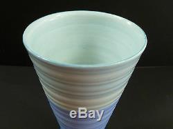 1930s Art Deco Shelley Harmony Vase Made In England / Double Blue Colourway