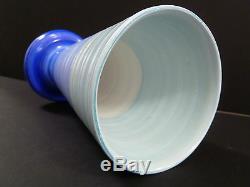 1930s Art Deco Shelley Harmony Vase Made In England / Double Blue Colourway