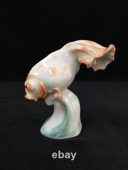 1939 Antique ART DECO Meissen Original Porcelain Figurine'Gold fish' Rare